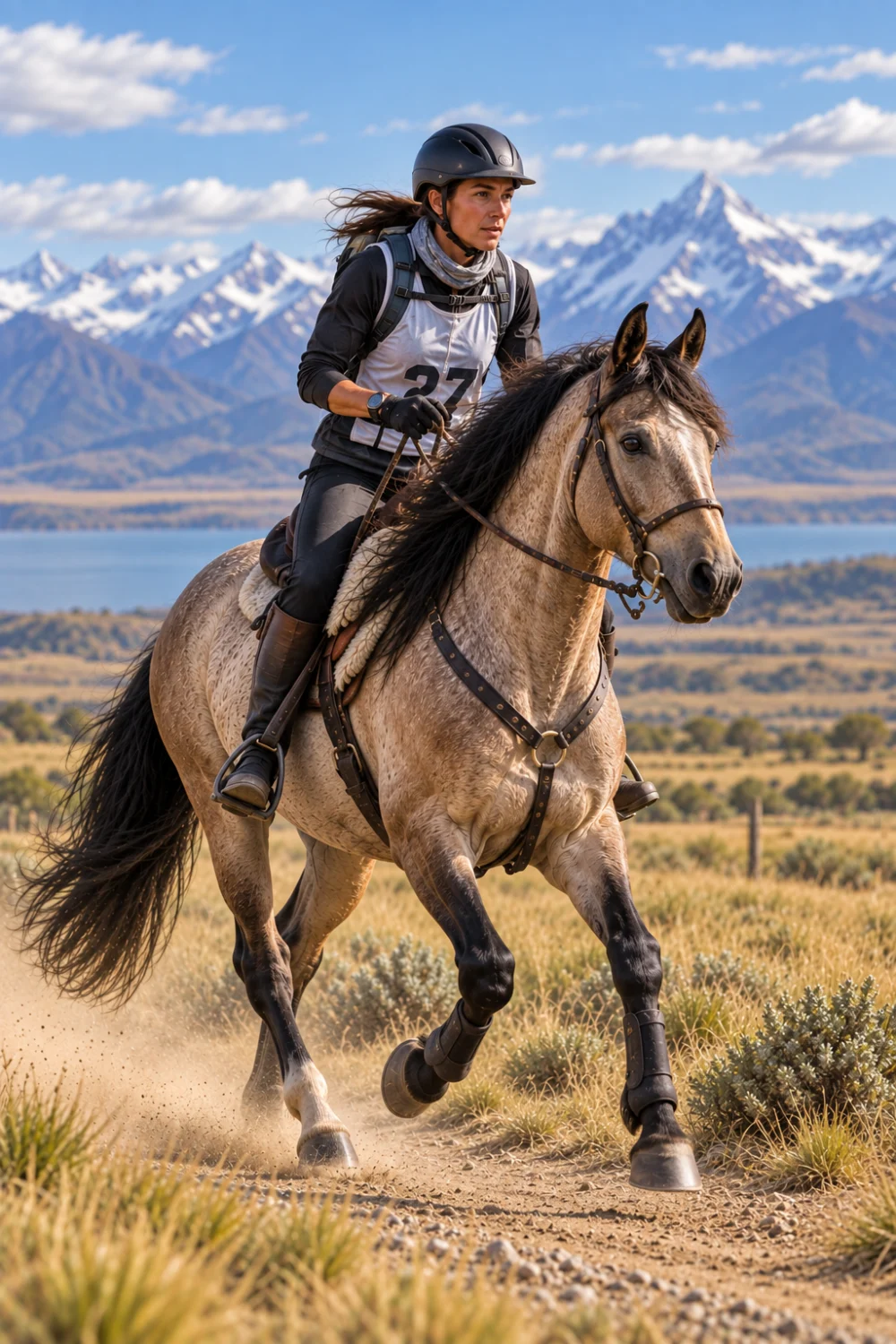 Criollo horse competing in an endurance ride