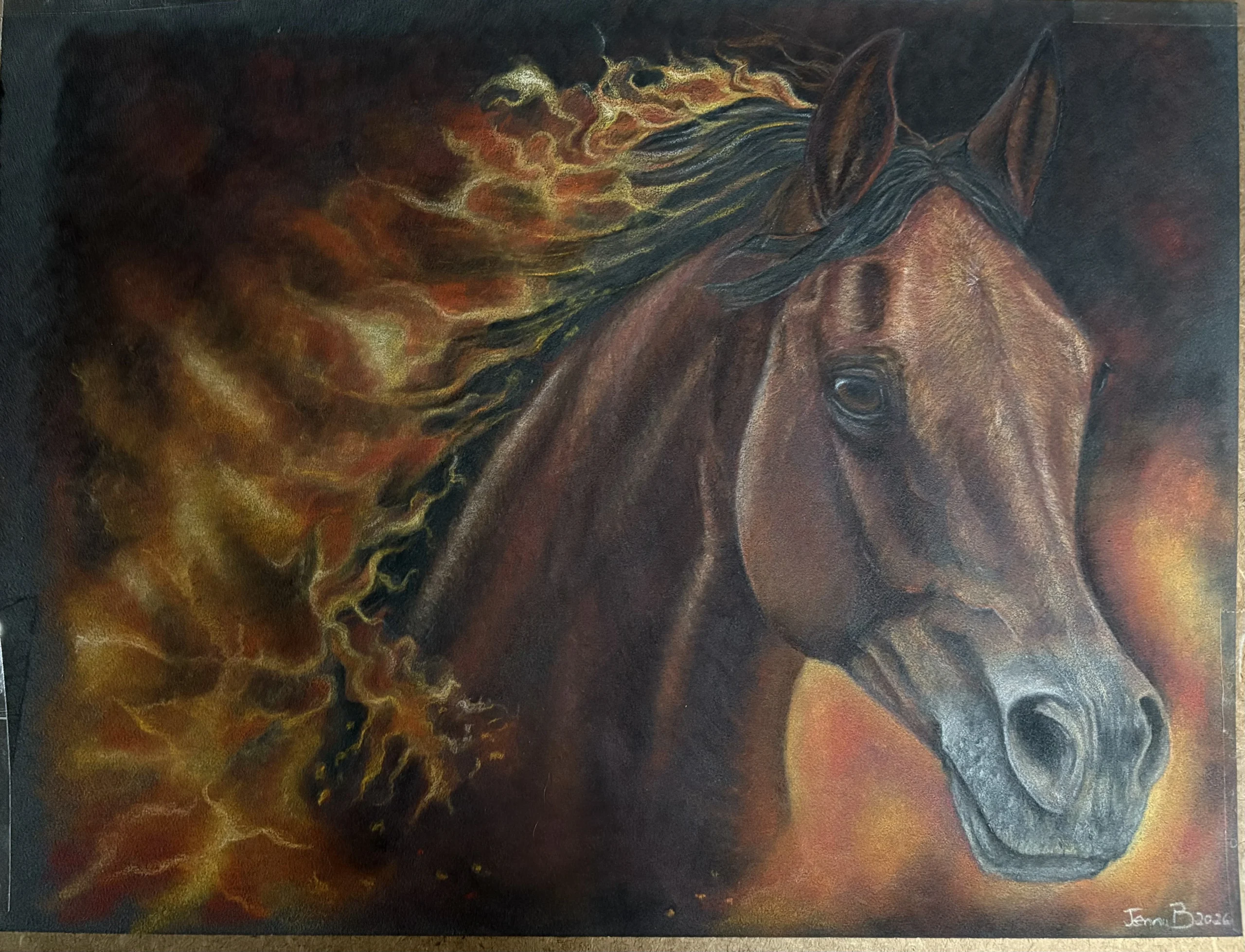 Fire Horse Drawing