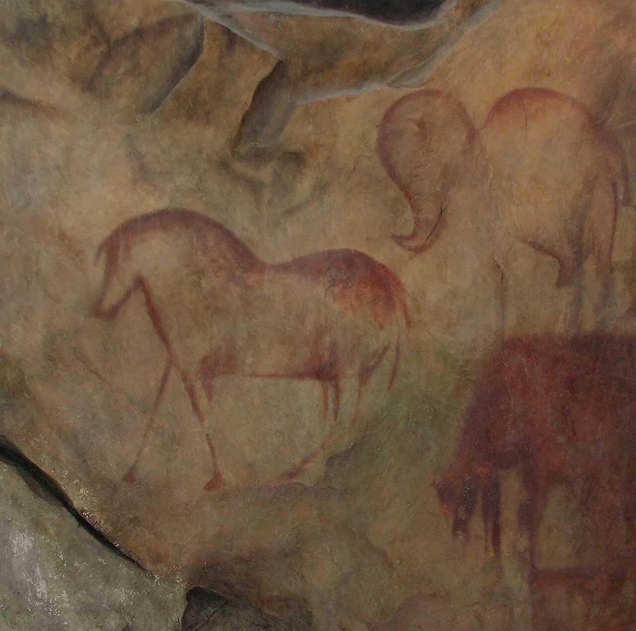 Kapova Cave replica — Palaeolithic horse paintings
