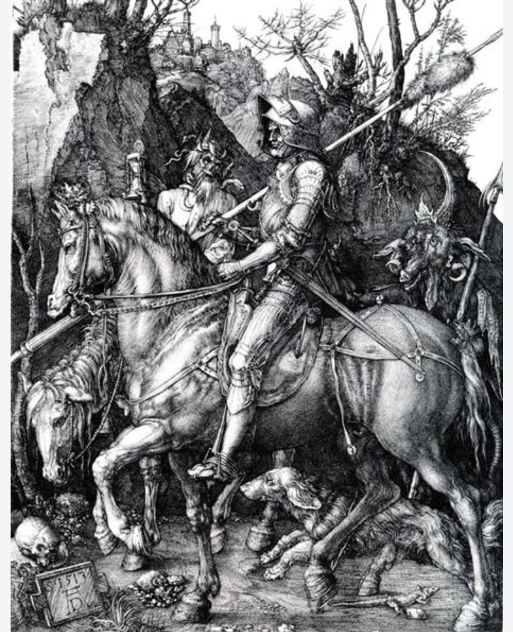 Albrecht Durer, The Knight, Death and the Devil, 1513