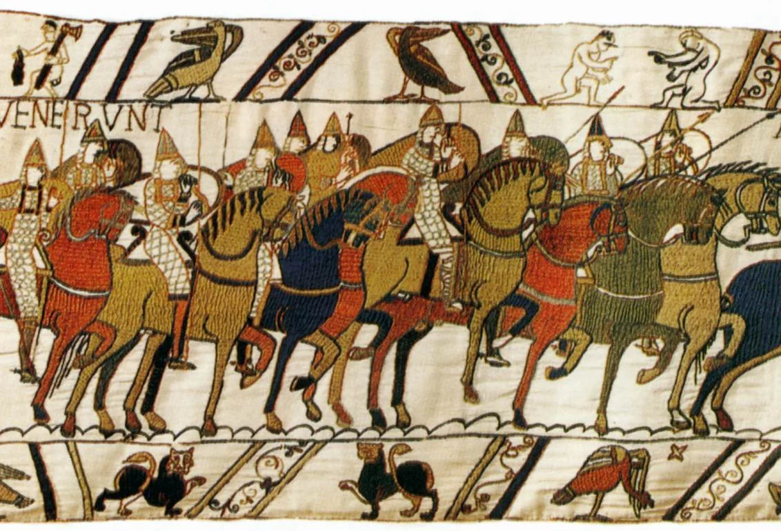 The Bayeux Tapestry detail — cavalry horses, c.1070 AD