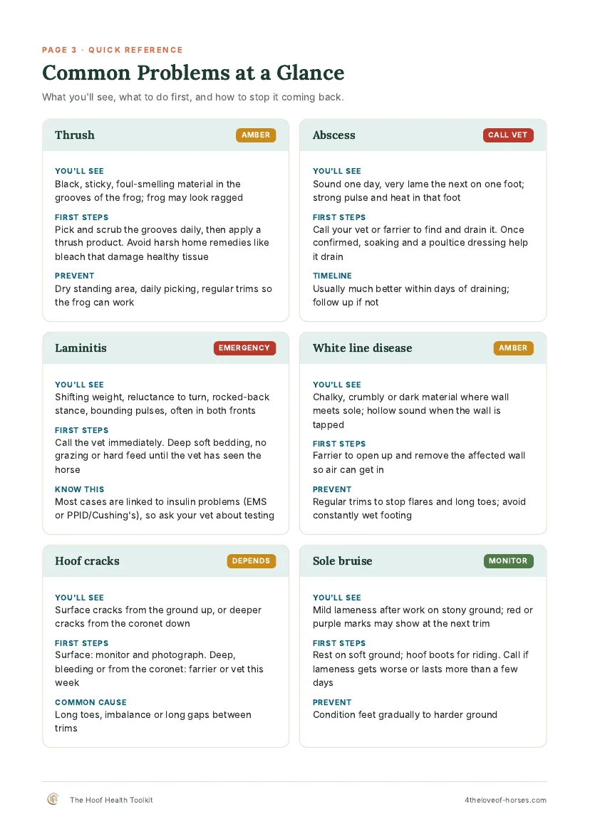 Common hoof problems at a glance