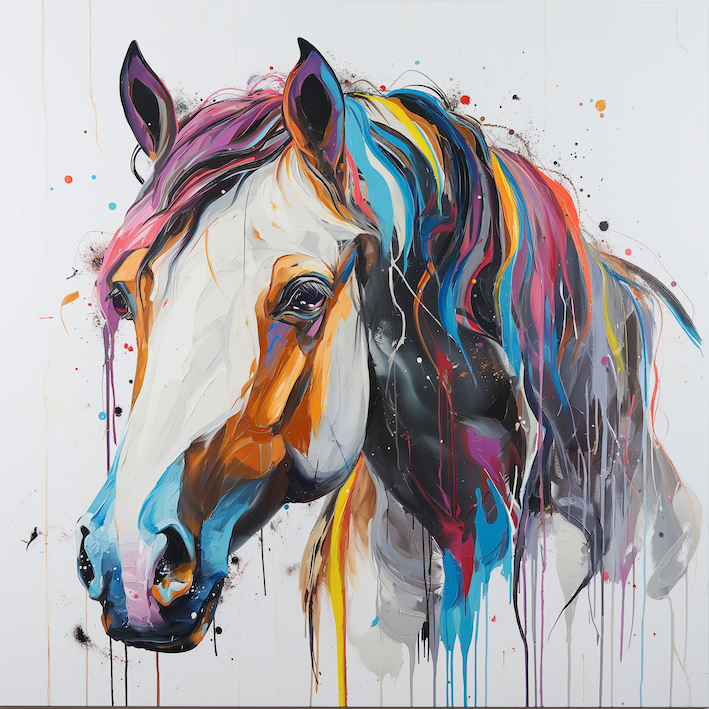 Contemporary art of a horse